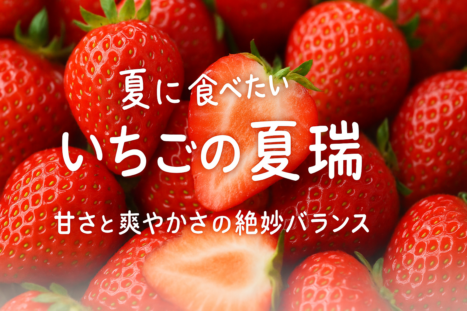 夏いちご「夏瑞」の旬や特徴｜北海道産の甘くて希少ないちご
