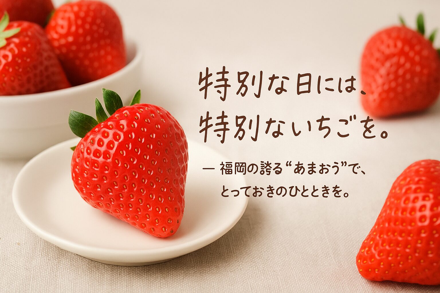 【あまおう】甘い高級苺│名前の由来・産地・旬の時期・選び方