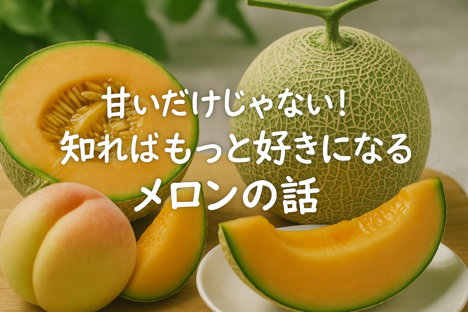【夏の贅沢】メロンの選び方・食べごろ＆保存方法ガイド