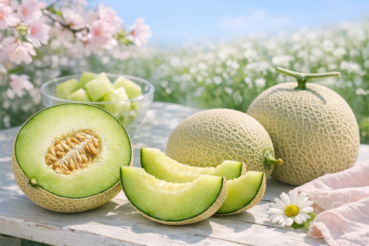 【オトメメロン│春メロン】茨城名産・旬の時期・特徴・選び方