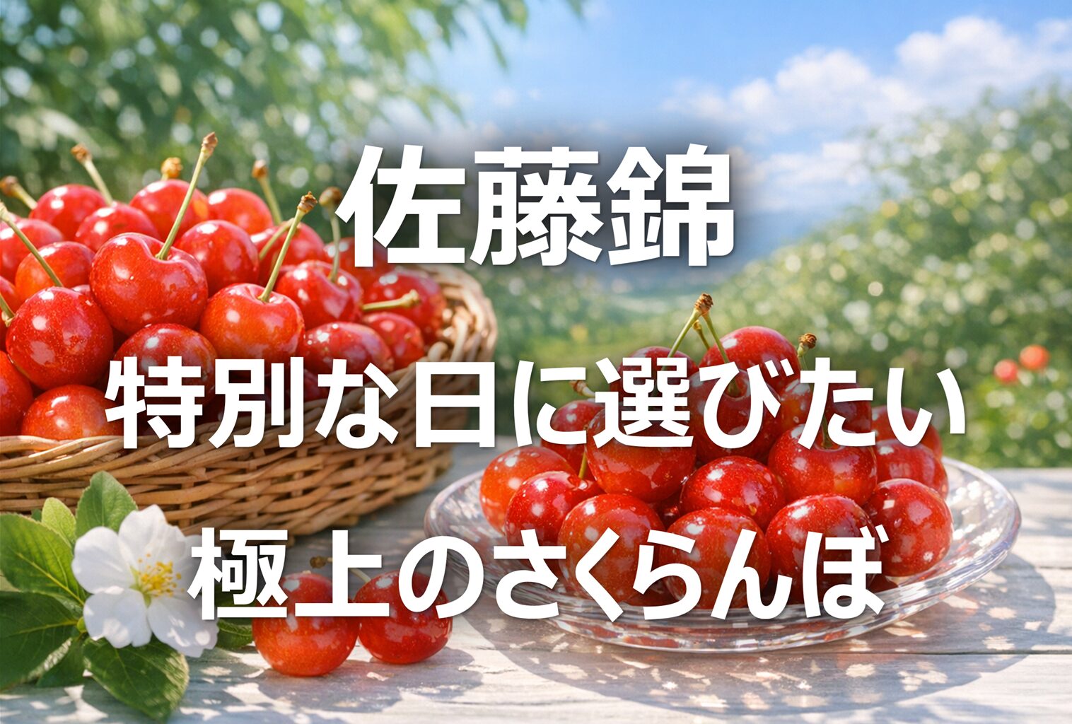 【佐藤錦│初夏の高級さくらんぼ】山形名産・旬の時期・特徴