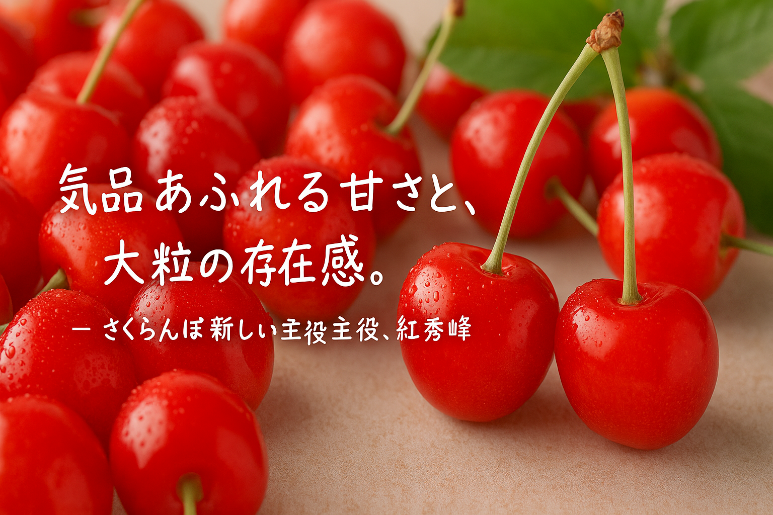 紅秀峰の旬・特徴・産地｜贈り物にも最適なさくらんぼガイド