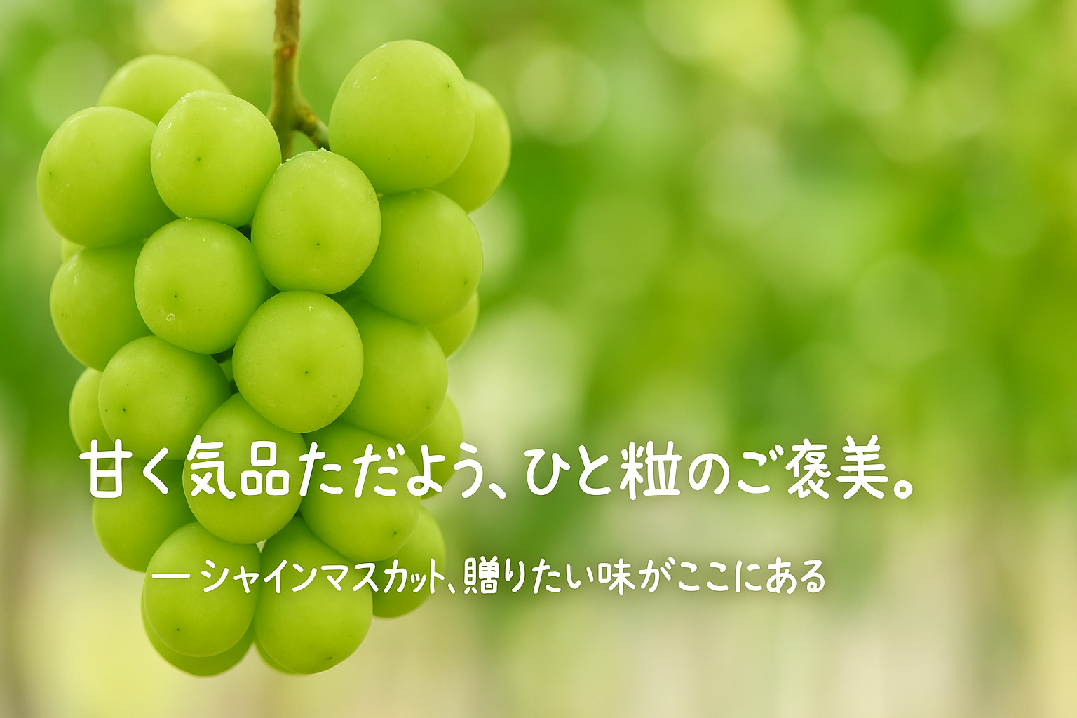 シャインマスカットの旬・特徴・選び方とおすすめの食べ方