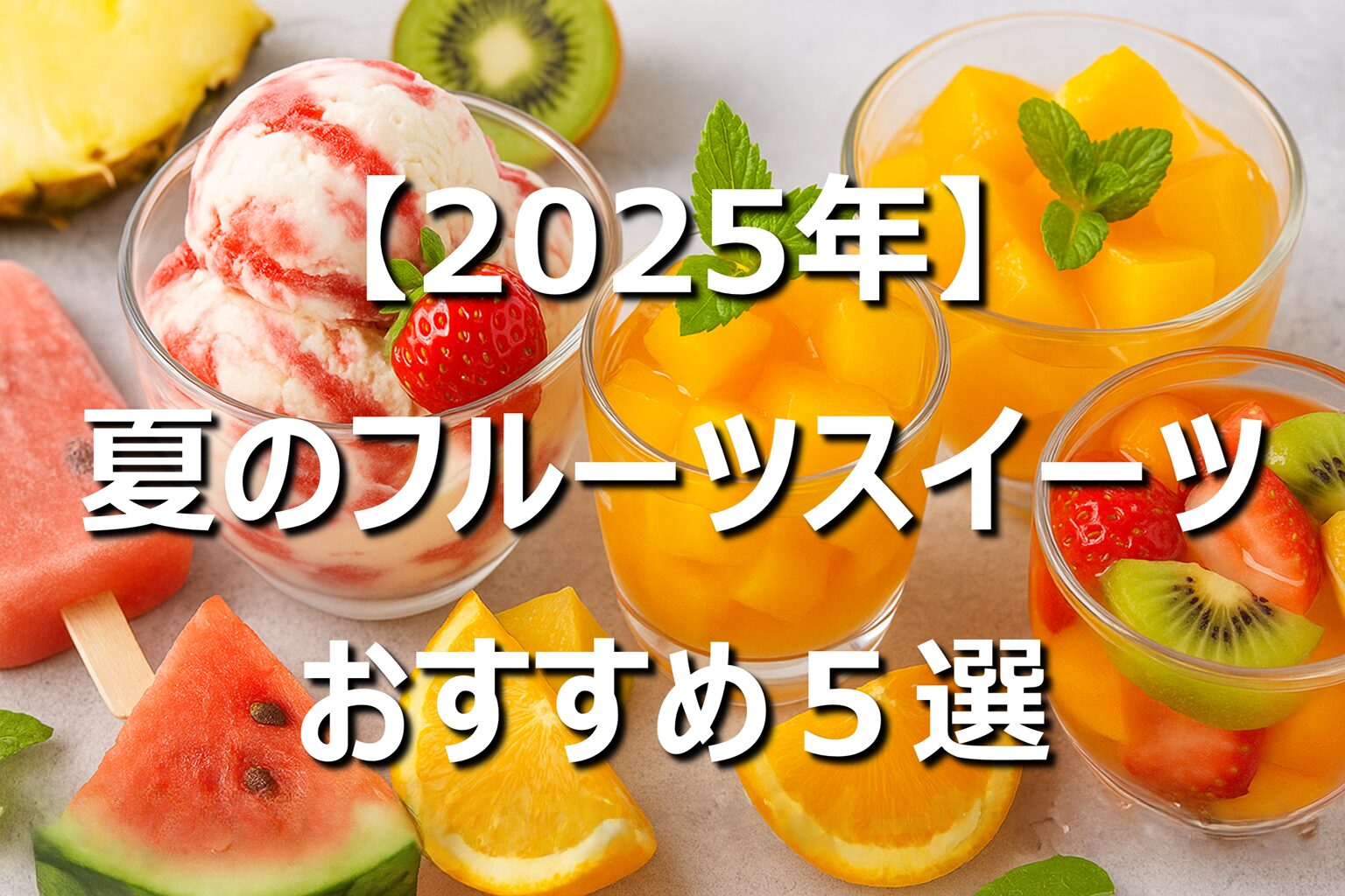 【2025年】夏のフルーツスイーツおすすめ５選│アイス・ゼリー他