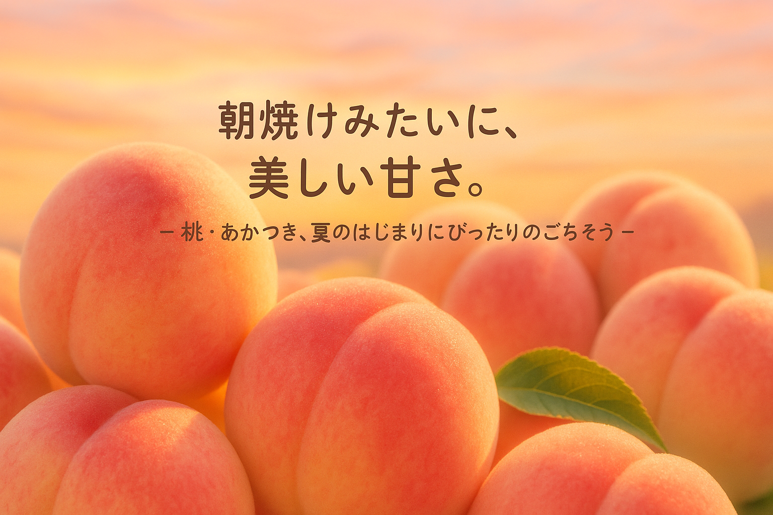 あかつき桃の旬・特徴・選び方｜夏限定の甘くてジューシーな桃