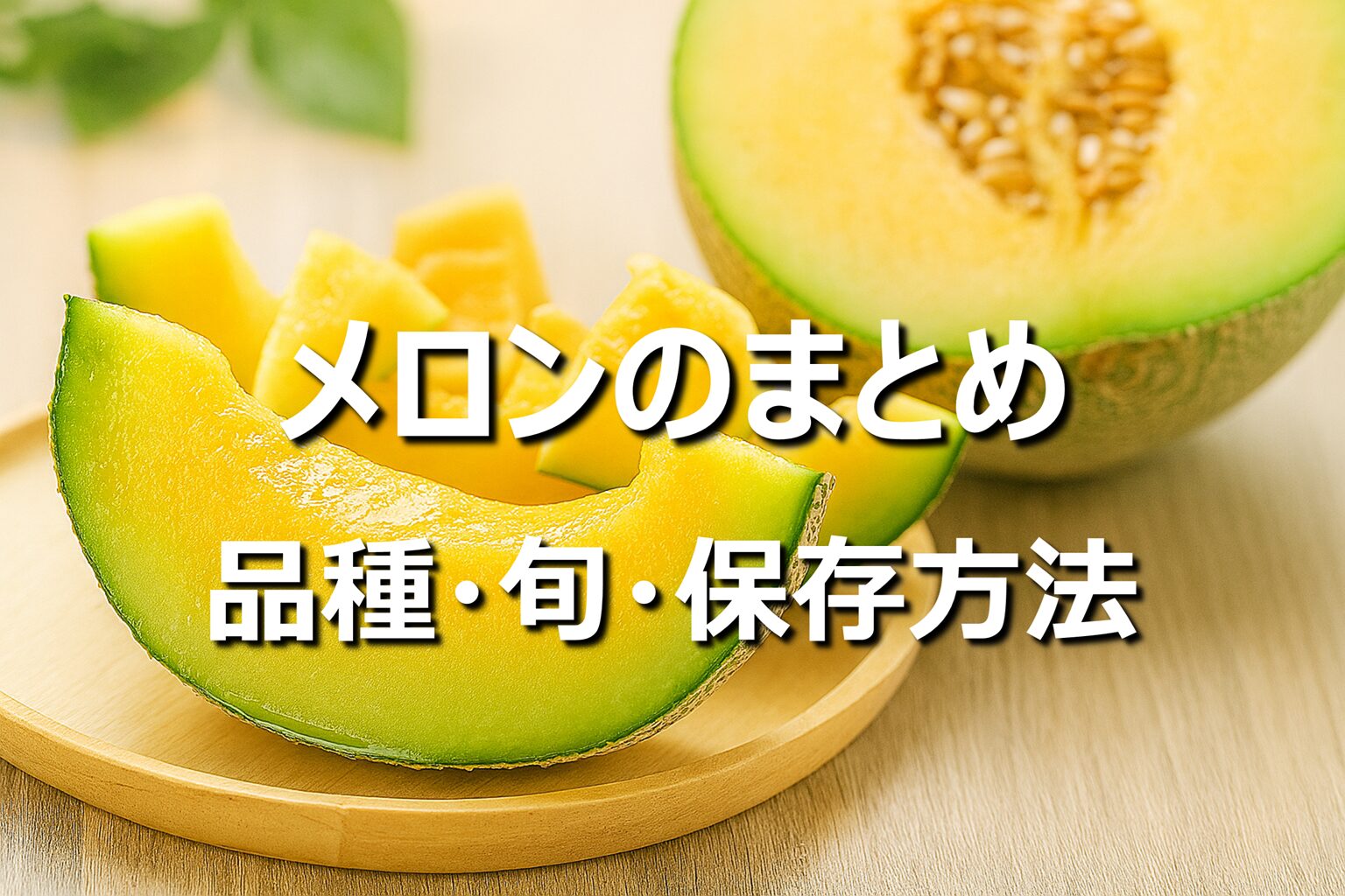 【メロンの豆知識】選び方・食べ頃・栄養＆保存方法ガイド