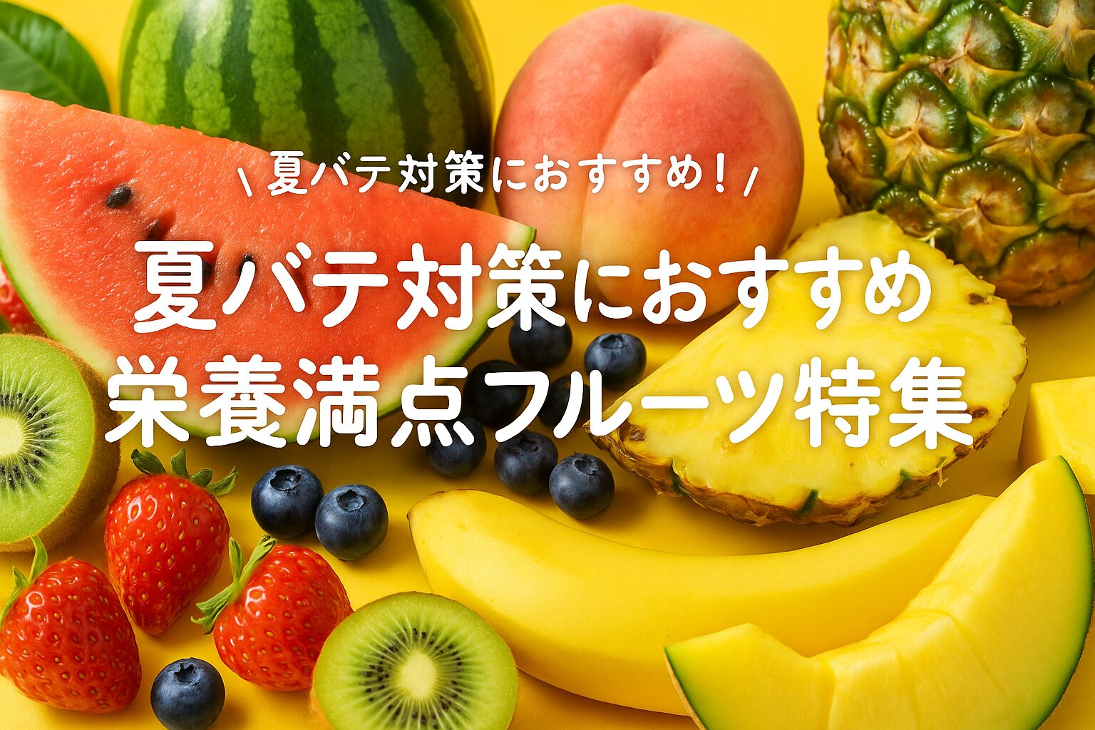【夏バテ対策予防】おすすめフルーツ果物特集│食べ物・栄養・補給