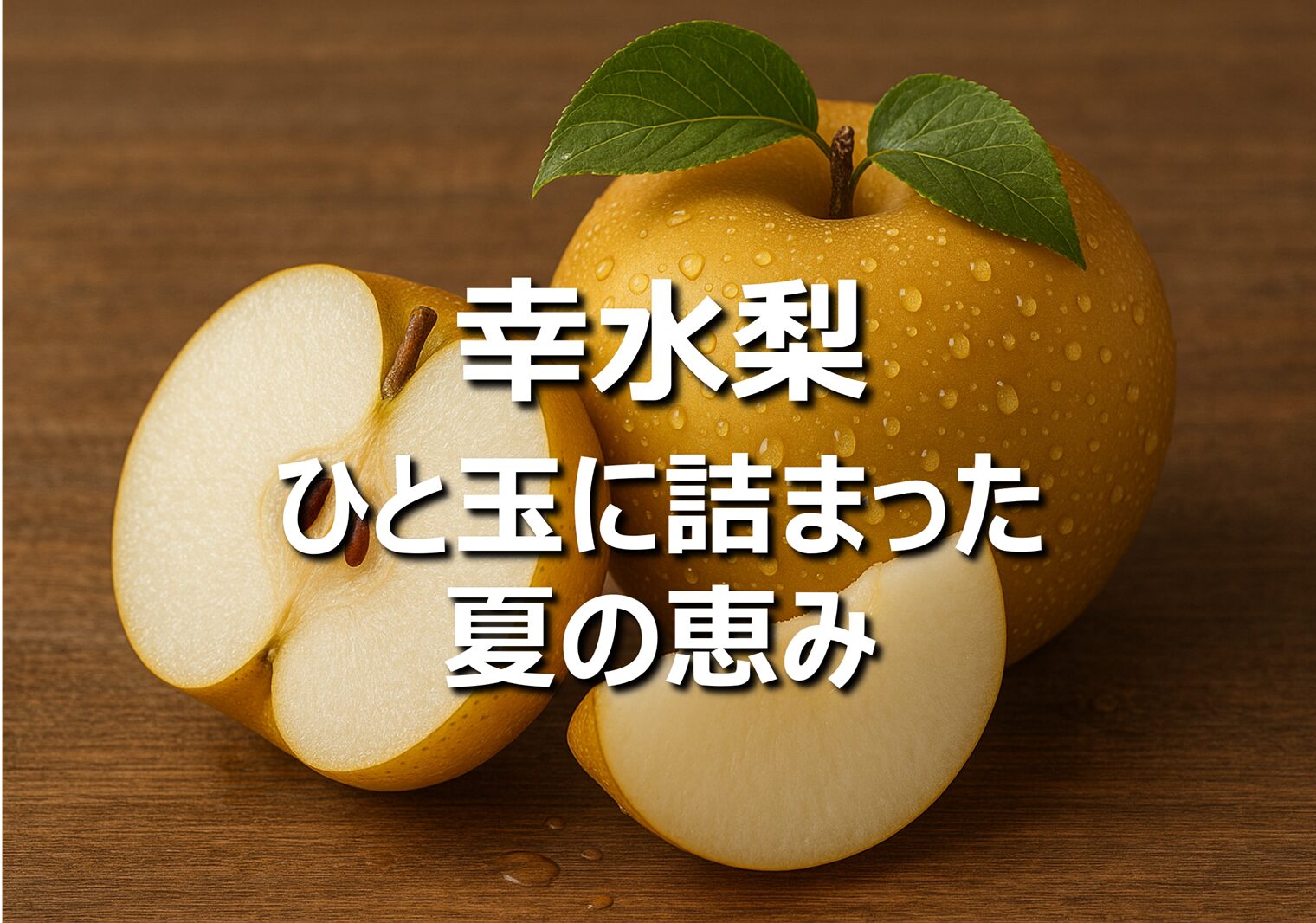 【幸水梨】千葉名産・旬の時期と特徴｜豊水との違いと甘さの魅力