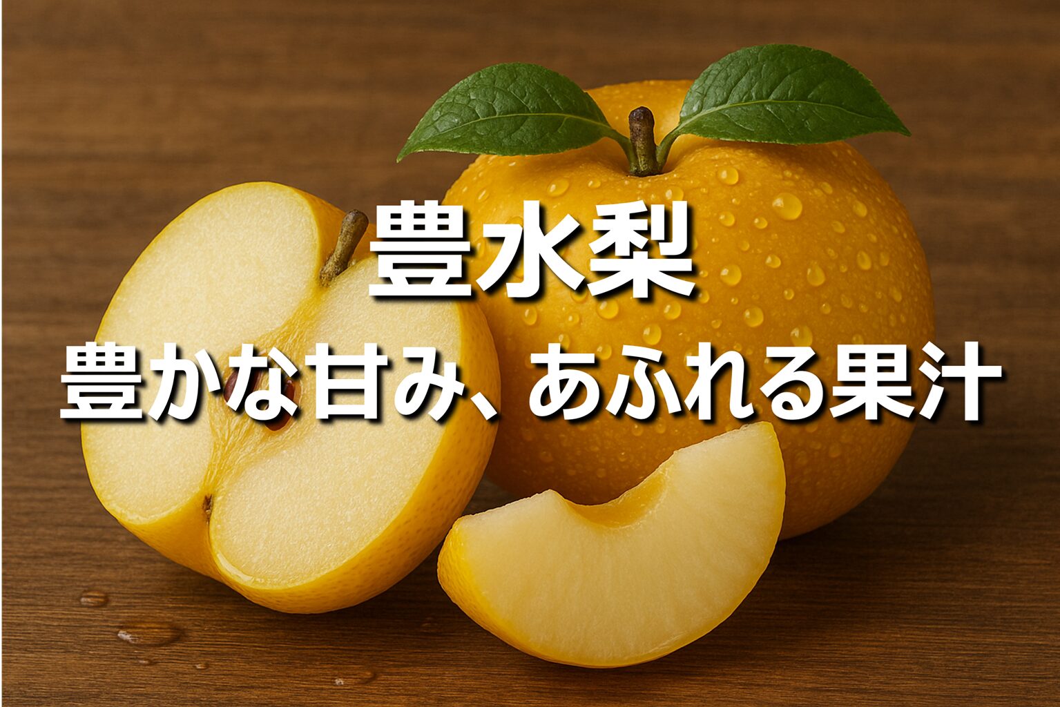 【豊水梨】千葉名産・旬の時期・特徴｜幸水梨との違い・見分け方