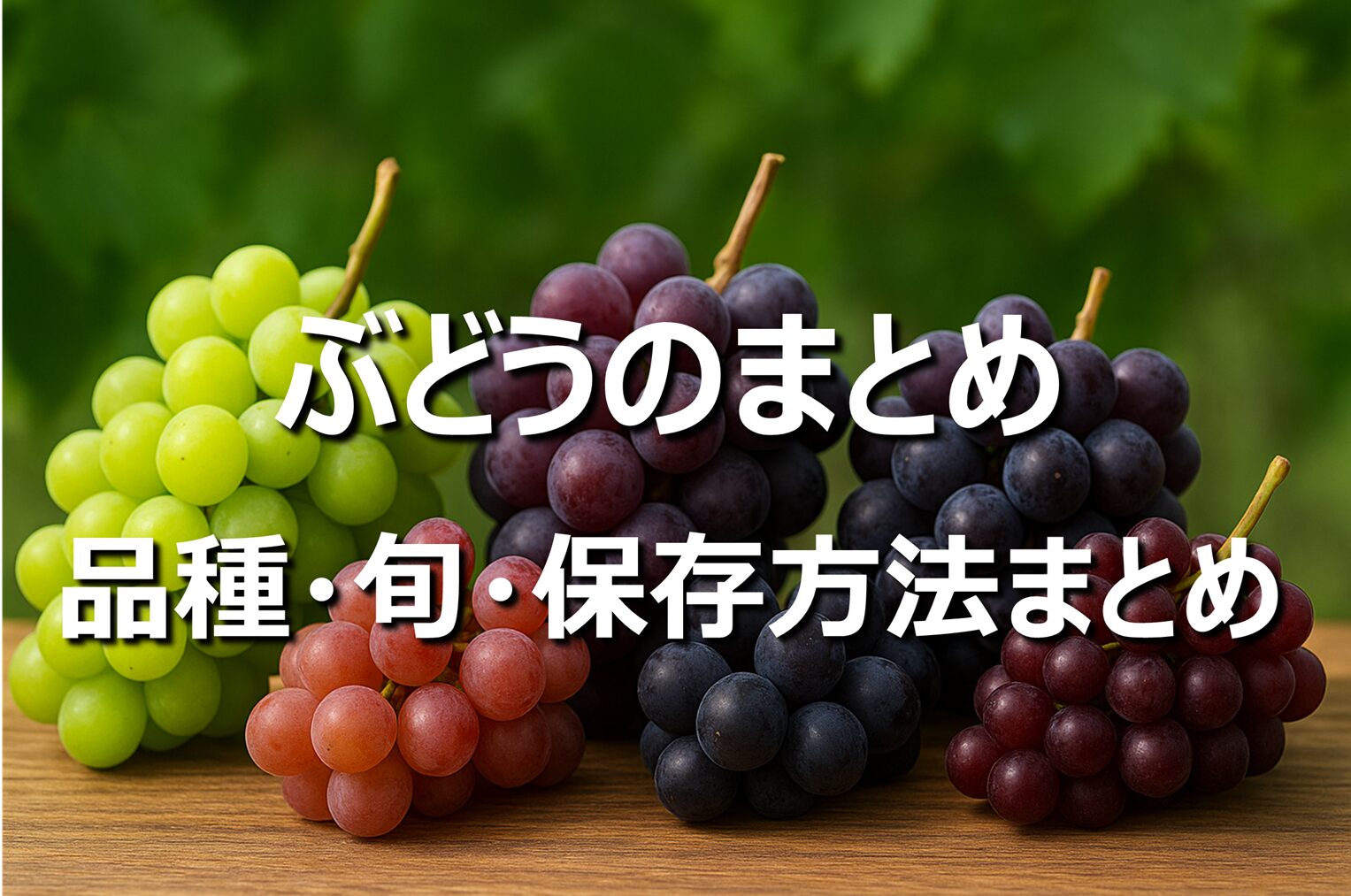 ぶどうの品種・旬・保存方法まとめ｜シャインマスカットや巨峰の魅力