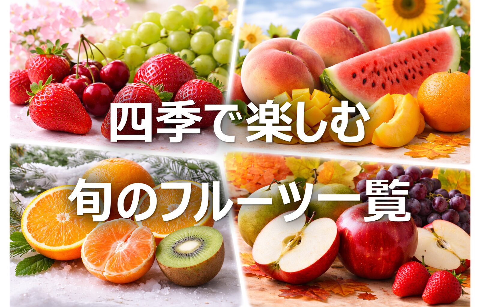 【旬のフルーツ一覧│月別】四季の美味しい果物ガイド